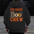 4th Grade Boo Crew Teacher Student Halloween Men Zip Up Hoodie Back Print, 4th Grade Teacher Gifts, funny design
