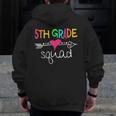 5th Grade Squad Fifth Teacher Student Team Back To School Men Zip Up Hoodie Back Print, funny design