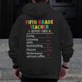 5th Grade Teacher Report Card Appreciation Men Women Men Zip Up Hoodie Back Print, funny design 5th Grade Teacher Report Card Appreciation Men Women Men Zip Up Hoodie Back Print, funny design