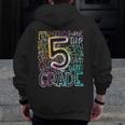 5th Grade Typography Team Fifth Grade Teacher Back To School Men Zip Up Hoodie Back Print, funny design