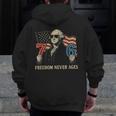 6-7 7-6 George Washington Freedom For Teachers Men Zip Up Hoodie Back Print, funny design 6-7 7-6 George Washington Freedom For Teachers Men Zip Up Hoodie Back Print, funny design