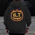 6 7 Meme Halloween Pumpkin Costume For Student Teacher Men Zip Up Hoodie Back Print, funny design