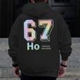 67 Ho Holmium Science Teacher Elements Table Six Seven Meme Men Zip Up Hoodie Back Print, Science Teacher Gifts, funny design
