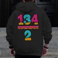 67 Ice Cream Drip Meme Division Math Teacher Gen Alpha Slang Men Zip Up Hoodie Back Print, funny design