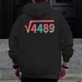 67 Ice Cream Drip Meme Square Root 4489 Slang Math Teacher Men Zip Up Hoodie Back Print, funny design