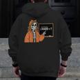 67 Math Teacher Skeleton Halloween Root 4489 Messy Bun Women Men Zip Up Hoodie Back Print, funny design