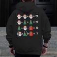 67 Santa Tree Math Teacher Christmas Xmas Humor Men Zip Up Hoodie Back Print, funny design