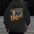 67 Teacher Halloween Skeleton Men Zip Up Hoodie Back Print, funny design