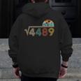 67 Vintage Meme Square Root 4489 Slang Math Teacher Men Zip Up Hoodie Back Print, funny design