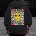 67th Day Of School Shirt 67 Days Smarter Teacher Boy Girls Men Zip Up Hoodie Back Print, funny design