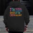 7th Grade Crew The Real Celebrities Of The Hallway Teacher Men Zip Up Hoodie Back Print, funny design 7th Grade Crew The Real Celebrities Of The Hallway Teacher Men Zip Up Hoodie Back Print, funny design