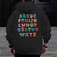 ABC Cute Monster Alphabet Halloween Teacher Costume Kids Men Zip Up Hoodie Back Print, funny design ABC Cute Monster Alphabet Halloween Teacher Costume Kids Men Zip Up Hoodie Back Print, funny design