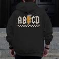 ABCD Back In Class First Day Back To School Teacher Student Men Zip Up Hoodie Back Print, funny design ABCD Back In Class First Day Back To School Teacher Student Men Zip Up Hoodie Back Print, funny design