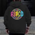 ABCD Kindergarten Rocks Back To School Teachers Students Men Zip Up Hoodie Back Print, funny design