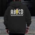ABCD Teacher Men Zip Up Hoodie Back Print, funny design