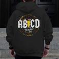 ABCD The Teacher Tour Last Day Of School Rockin' Teacher Men Zip Up Hoodie Back Print, funny design