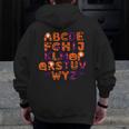 ABCs Learning Kindergarten Teacher Halloween Alphabet Men Zip Up Hoodie Back Print, funny design ABCs Learning Kindergarten Teacher Halloween Alphabet Men Zip Up Hoodie Back Print, funny design