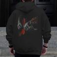 Acoustic Guitar Player Shirt Vintage Music Teacher Guitarist Men Zip Up Hoodie Back Print, funny design