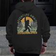 Adventure Awaits Bigfoot Teacher Kindergarten Back To School Men Zip Up Hoodie Back Print, funny design Adventure Awaits Bigfoot Teacher Kindergarten Back To School Men Zip Up Hoodie Back Print, funny design