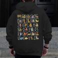 Alphabet Animals Back To School Pre-K Kindergarten Teacher Men Zip Up Hoodie Back Print, funny design Alphabet Animals Back To School Pre-K Kindergarten Teacher Men Zip Up Hoodie Back Print, funny design