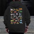 Alphabet Vehicles ABCs Learning Teachers Kids Boys Girls Men Zip Up Hoodie Back Print, funny design Alphabet Vehicles ABCs Learning Teachers Kids Boys Girls Men Zip Up Hoodie Back Print, funny design