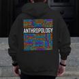 Anthropology Words Anthropologist Teacher Men Zip Up Hoodie Back Print, funny design Anthropology Words Anthropologist Teacher Men Zip Up Hoodie Back Print, funny design