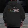 Art Teacher Cute Floral Men Zip Up Hoodie Back Print, funny design Art Teacher Cute Floral Men Zip Up Hoodie Back Print, funny design