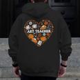 Art Teacher Heart Autumn Thanksgiving Kids Men Zip Up Hoodie Back Print, funny design Art Teacher Heart Autumn Thanksgiving Kids Men Zip Up Hoodie Back Print, funny design