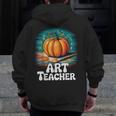 Art Teacher Pumpkin Painting Halloween Costume Men Zip Up Hoodie Back Print, funny design Art Teacher Pumpkin Painting Halloween Costume Men Zip Up Hoodie Back Print, funny design