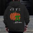 I Ate Some Pumpkin Pi Pie Math Teacher Halloween For Men Women Kids Men Zip Up Hoodie Back Print, funny design