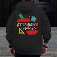 Attendance Matters Teacher Apple For Back To School Men Zip Up Hoodie Back Print, funny design Attendance Matters Teacher Apple For Back To School Men Zip Up Hoodie Back Print, funny design