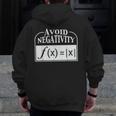 Avoid Negativity Math Teacher Men Zip Up Hoodie Back Print, funny design Avoid Negativity Math Teacher Men Zip Up Hoodie Back Print, funny design