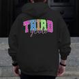 Back To School Neon Checkered Third Grade Colorful Teacher Men Zip Up Hoodie Back Print, funny design Back To School Neon Checkered Third Grade Colorful Teacher Men Zip Up Hoodie Back Print, funny design