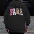 Back To School Teacher Para Preppy Checkered Para Life Men Zip Up Hoodie Back Print, funny design Back To School Teacher Para Preppy Checkered Para Life Men Zip Up Hoodie Back Print, funny design