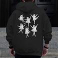 Ballet Ghost Dancer Spooky Dance Teacher Halloween Costume Men Zip Up Hoodie Back Print, funny design
