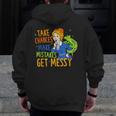 Beauty Teacher Take Chances Make Mistakes Get Messy Men Zip Up Hoodie Back Print, funny design Beauty Teacher Take Chances Make Mistakes Get Messy Men Zip Up Hoodie Back Print, funny design