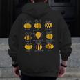 Bee Kind Positive Brave Happy Confident Humble Teacher Men Zip Up Hoodie Back Print, funny design