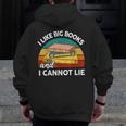 I Like Big Book Cant Lie Nerd School Librarian Teacher For Men Women Kids Men Zip Up Hoodie Back Print, funny design I Like Big Book Cant Lie Nerd School Librarian Teacher For Men Women Kids Men Zip Up Hoodie Back Print, funny design