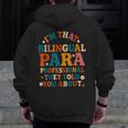 Bilingual Paraeducator Paraprofessional Parapro Teachers Men Zip Up Hoodie Back Print, funny design Bilingual Paraeducator Paraprofessional Parapro Teachers Men Zip Up Hoodie Back Print, funny design