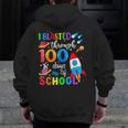 I Blasted Through 100 Days Of School 100th Day Teacher Kids Men Zip Up Hoodie Back Print, funny design I Blasted Through 100 Days Of School 100th Day Teacher Kids Men Zip Up Hoodie Back Print, funny design
