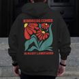 Boho Flower ESL Teacher Kindness Comes In Many Languages Men Zip Up Hoodie Back Print, Esl Teacher Gifts, funny design