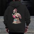 Book Lover Cute Flamingo Reading Teacher Librarian Women Men Zip Up Hoodie Back Print, funny design Book Lover Cute Flamingo Reading Teacher Librarian Women Men Zip Up Hoodie Back Print, funny design