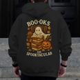 Books Are Spooktacular Ghost Book Reading Halloween Teachers Men Zip Up Hoodie Back Print, funny design Books Are Spooktacular Ghost Book Reading Halloween Teachers Men Zip Up Hoodie Back Print, funny design