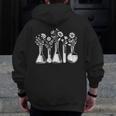 Botanical Beaker Science Teacher Floral Chemistry Lab Week Men Zip Up Hoodie Back Print, Science Teacher Gifts, funny design