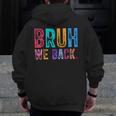 Bruh We Back Teachers Retro Back To School Boys Girls Kids Men Zip Up Hoodie Back Print, funny design Bruh We Back Teachers Retro Back To School Boys Girls Kids Men Zip Up Hoodie Back Print, funny design