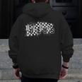 Bulldogs School Spirit Bulldog Pride Checkered Teacher Men Zip Up Hoodie Back Print, funny design