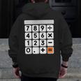 Calculator Easy Halloween Costume For Math Teacher Men Zip Up Hoodie Back Print, funny design