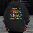 Some Call It Chaos We Call It Kindergarten Teacher Men Zip Up Hoodie Back Print, funny design