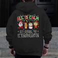 All Is Calm Xmas Kindergarten Christmas Season Teacher Men Zip Up Hoodie Back Print, funny design All Is Calm Xmas Kindergarten Christmas Season Teacher Men Zip Up Hoodie Back Print, funny design