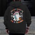 You Can't Scare Me I'm A Teacher Ghost Happy Halloween Men Zip Up Hoodie Back Print, funny design You Can't Scare Me I'm A Teacher Ghost Happy Halloween Men Zip Up Hoodie Back Print, funny design